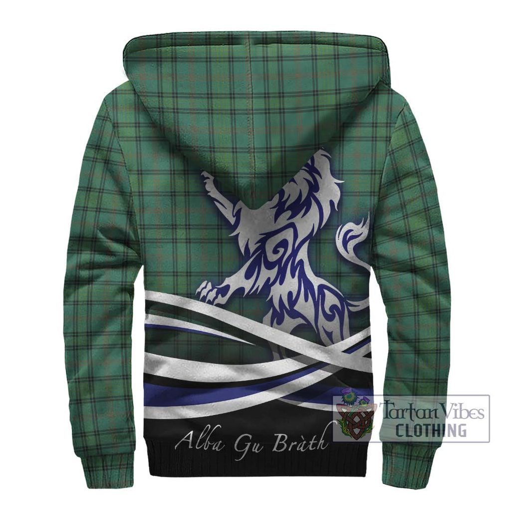 Ross Hunting Ancient Tartan Sherpa Hoodie with Alba Gu Brath Regal Lion Emblem - Tartanvibesclothing Shop