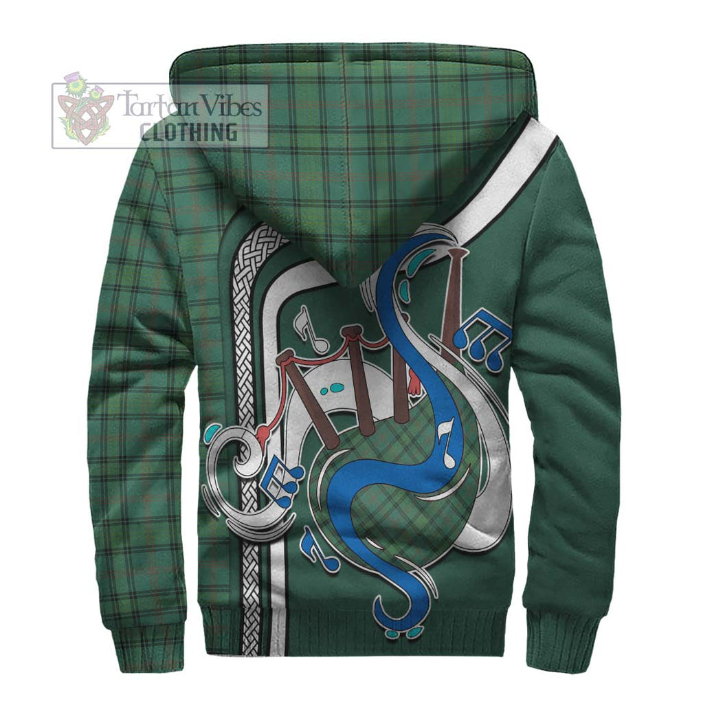 Ross Hunting Ancient Tartan Sherpa Hoodie with Epic Bagpipe Style - Tartanvibesclothing Shop