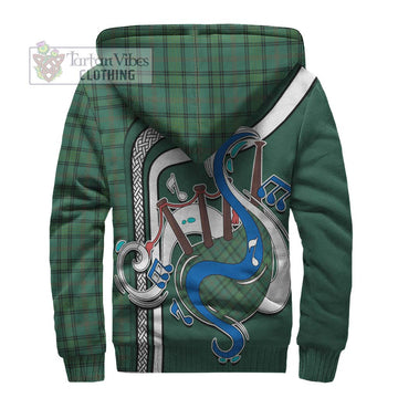 Ross Hunting Ancient Tartan Sherpa Hoodie with Epic Bagpipe Style