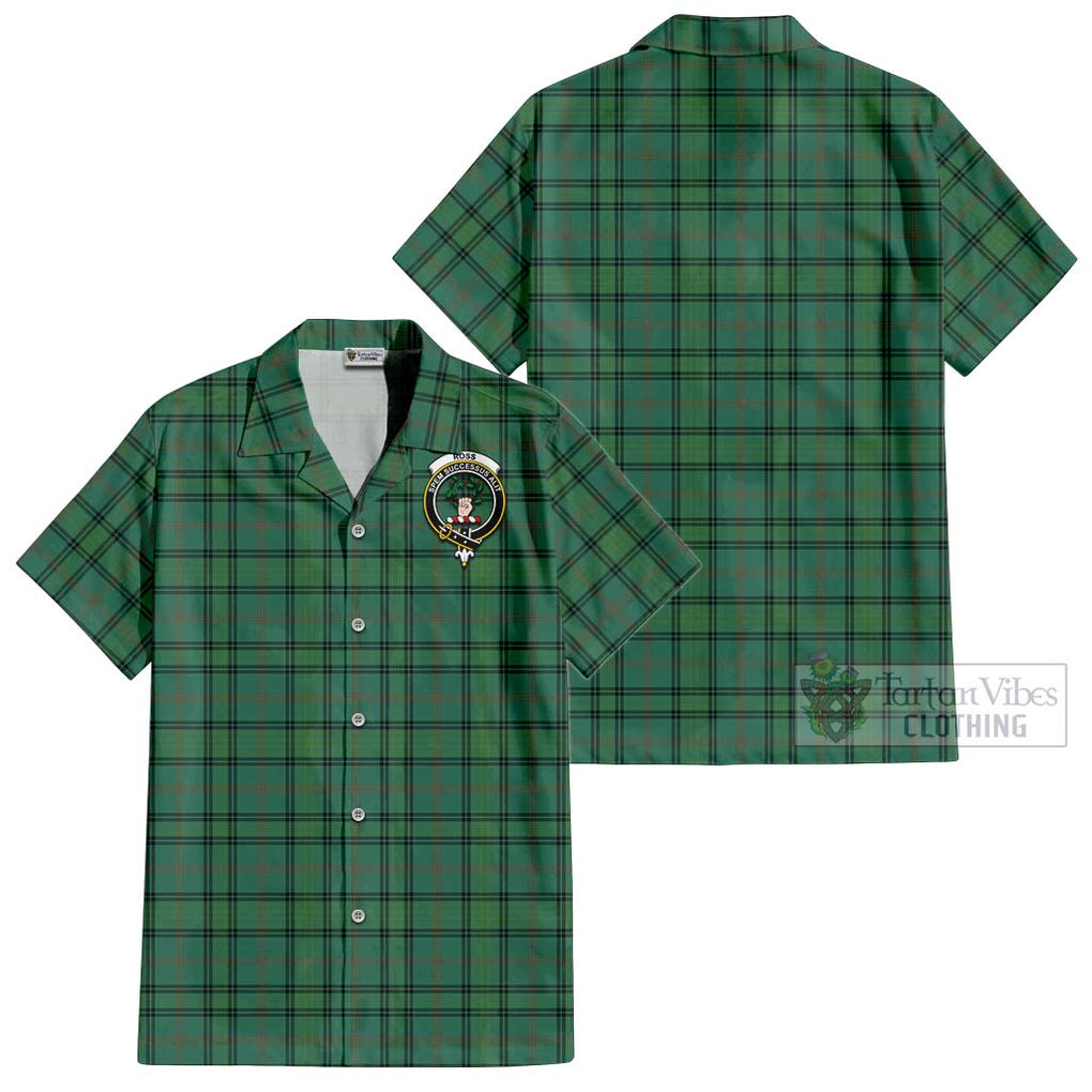 Ross Hunting Ancient Tartan Cotton Hawaiian Shirt with Family Crest Kid - Tartan Vibes Clothing