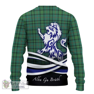 Ross Hunting Ancient Tartan Ugly Sweater with Alba Gu Brath Regal Lion Emblem