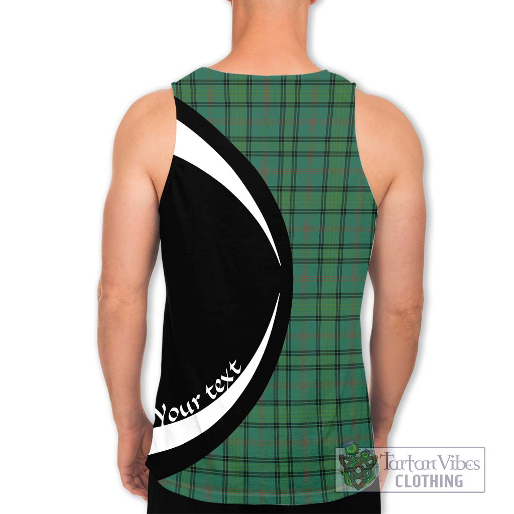 Ross Hunting Ancient Tartan Men's Tank Top with Family Crest Circle Style - Tartan Vibes Clothing