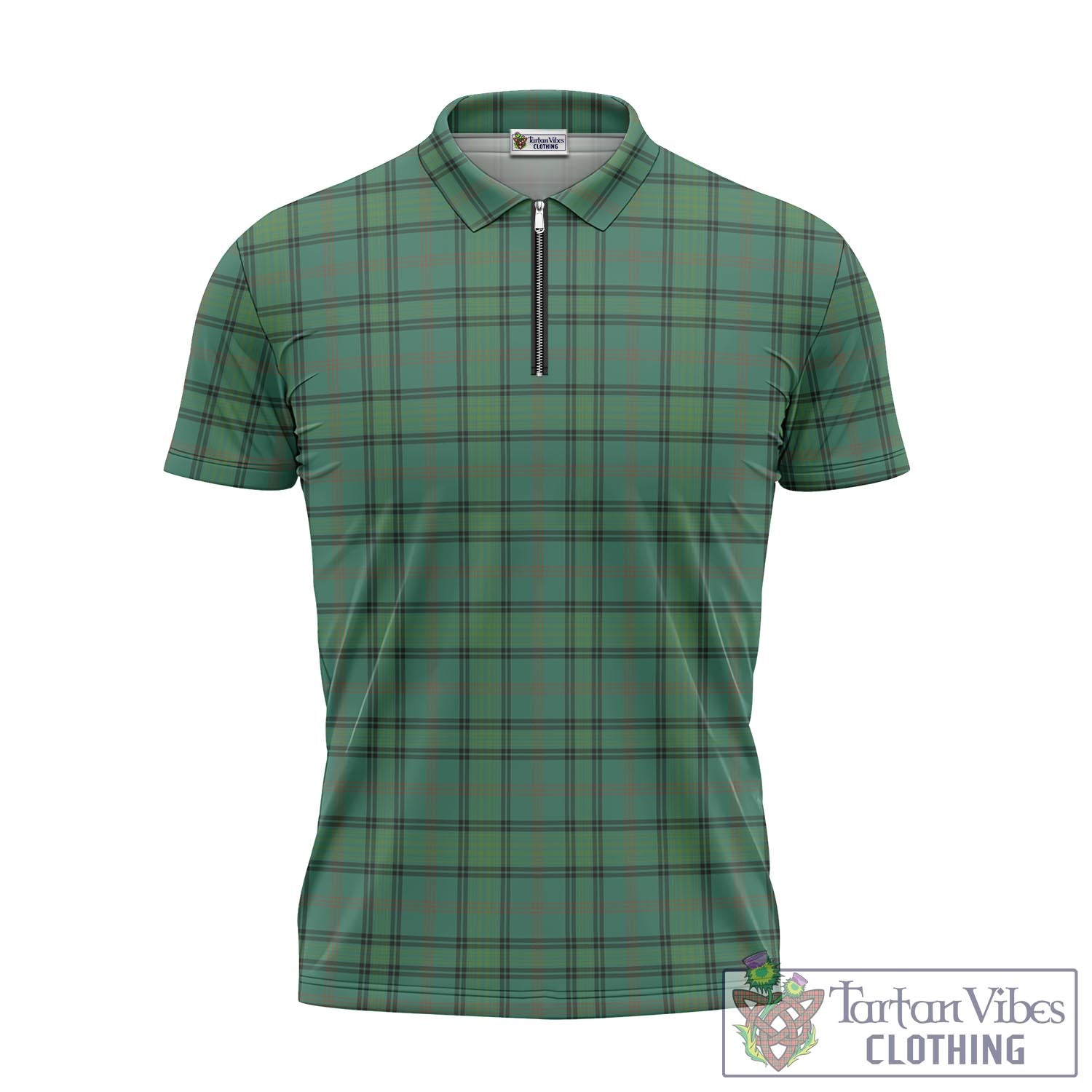 Tartan Vibes Clothing Ross Hunting Ancient Tartan Zipper Polo Shirt