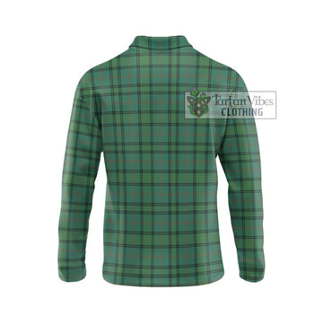 Ross Hunting Ancient Tartan Long Sleeve Polo Shirt with Family Crest DNA In Me Style