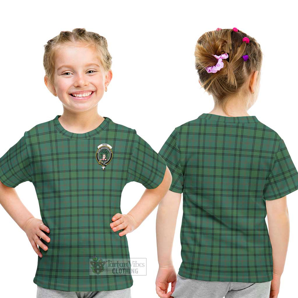 Ross Hunting Ancient Tartan Kid T-Shirt with Family Crest - Tartanvibesclothing Shop