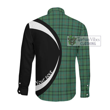 Ross Hunting Ancient Tartan Long Sleeve Button Up with Family Crest Circle Style