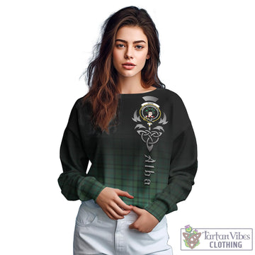 Ross Hunting Ancient Tartan Sweatshirt Featuring Alba Gu Brath Family Crest Celtic Inspired