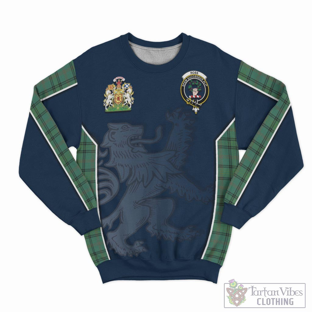 Tartan Vibes Clothing Ross Hunting Ancient Tartan Sweater with Family Crest and Lion Rampant Vibes Sport Style