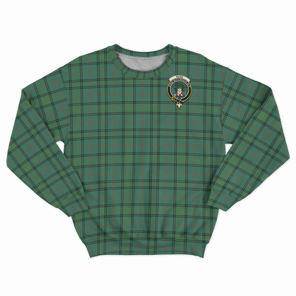 Ross Hunting Ancient Tartan Sweatshirt with Family Crest - Tartan Vibes Clothing