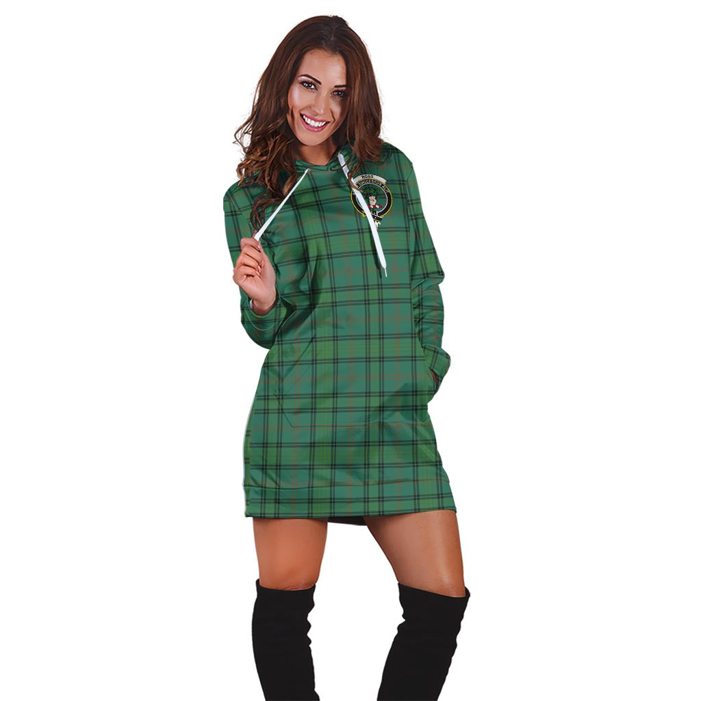 ross-hunting-ancient-tartan-hoodie-dress-with-family-crest