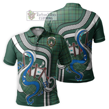 Ross Hunting Ancient Tartan Polo Shirt with Epic Bagpipe Style