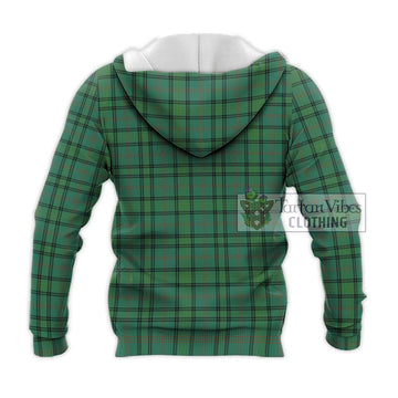 Ross Hunting Ancient Tartan Knitted Hoodie with Family Crest DNA In Me Style