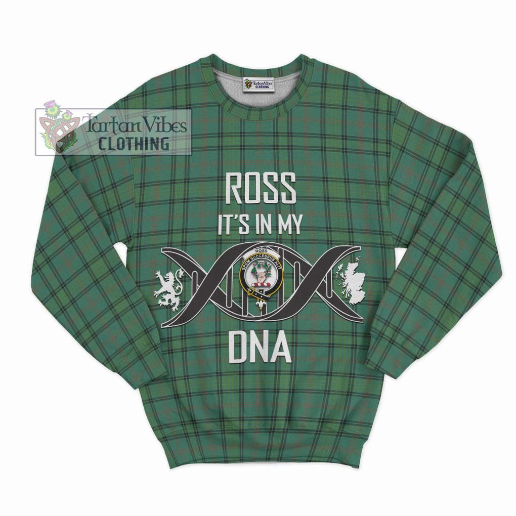 Ross Hunting Ancient Tartan Sweatshirt with Family Crest DNA In Me Style - Tartanvibesclothing Shop