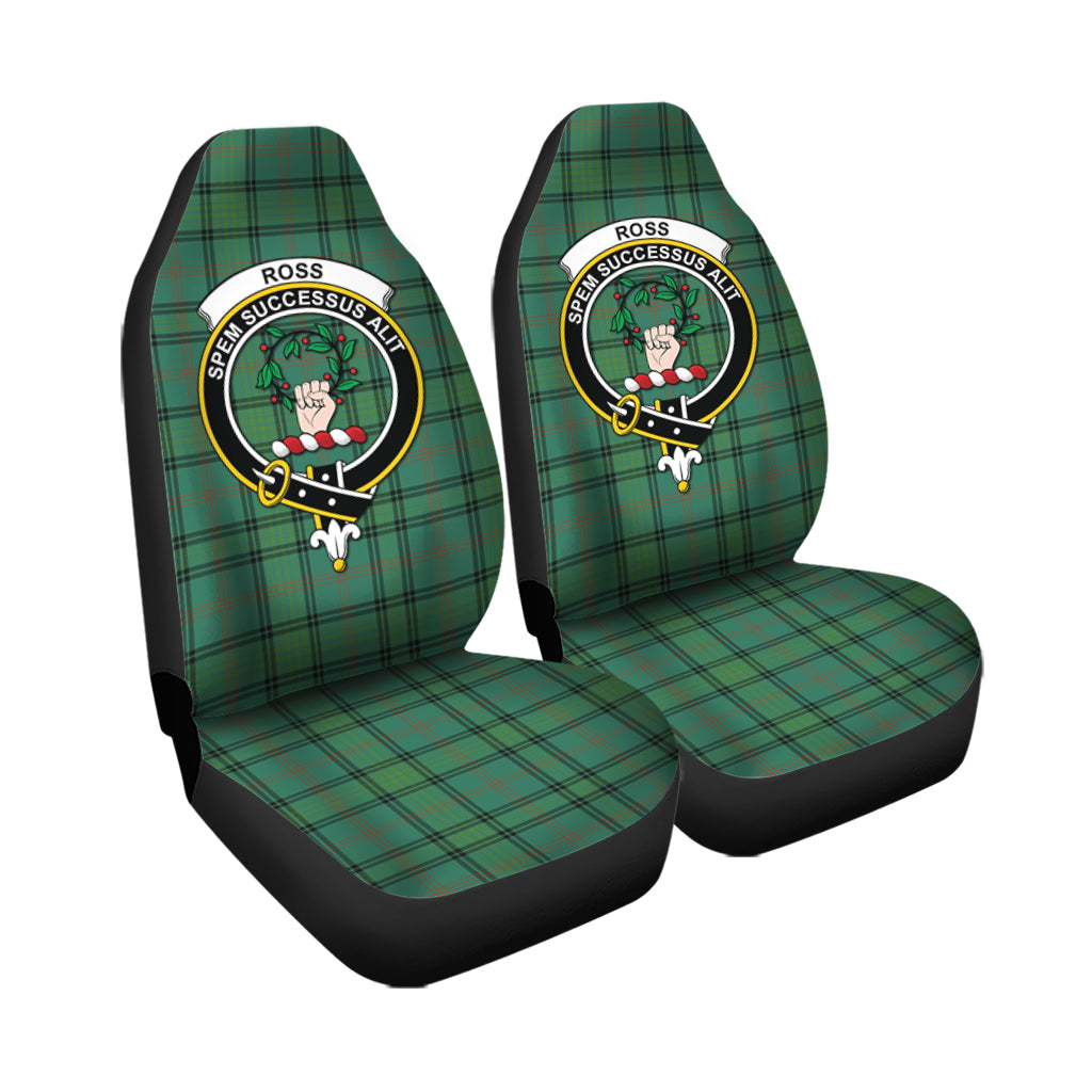 Ross Hunting Ancient Tartan Car Seat Cover with Family Crest - Tartanvibesclothing