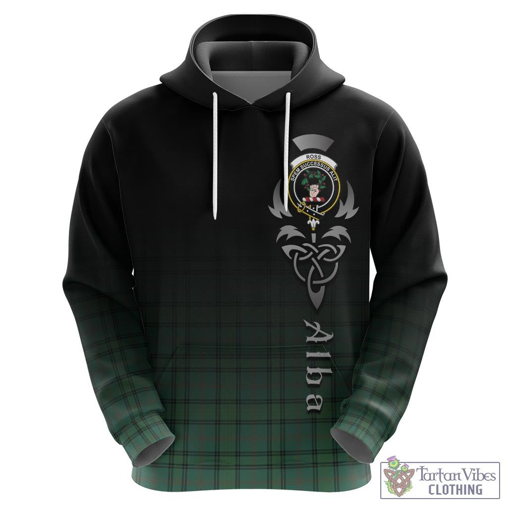 Tartan Vibes Clothing Ross Hunting Ancient Tartan Hoodie Featuring Alba Gu Brath Family Crest Celtic Inspired