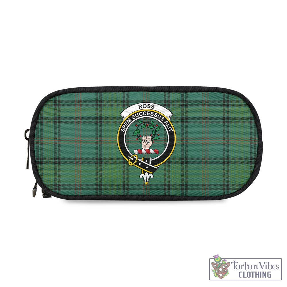 Tartan Vibes Clothing Ross Hunting Ancient Tartan Pen and Pencil Case with Family Crest