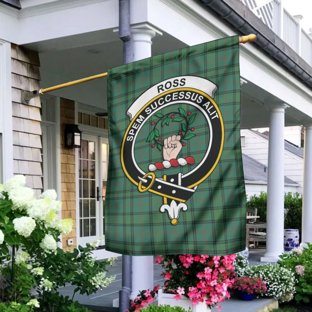 Ross Hunting Ancient Tartan Flag with Family Crest - Tartan Vibes Clothing