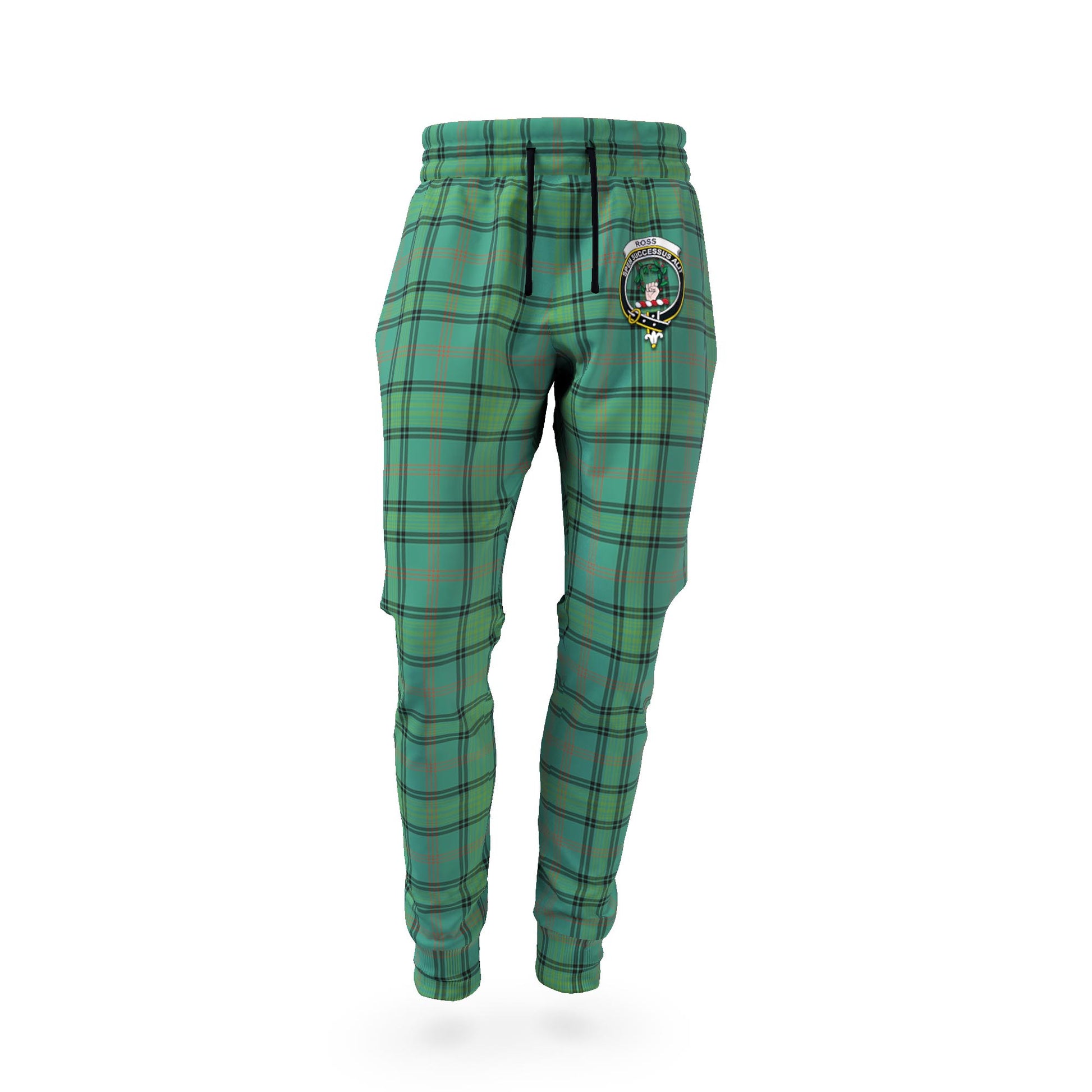 Ross Hunting Ancient Tartan Joggers Pants with Family Crest - Tartan Vibes Clothing