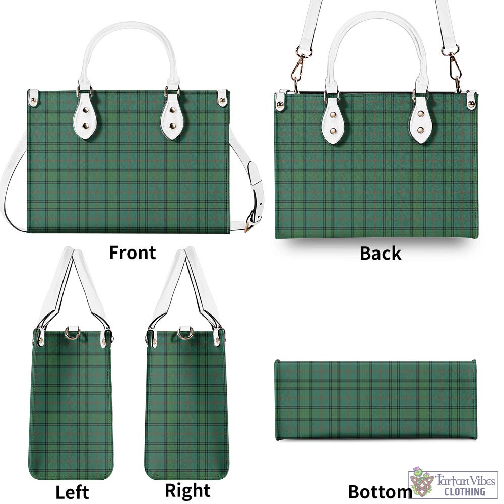 Tartan Vibes Clothing Ross Hunting Ancient Tartan Luxury Leather Handbags