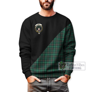 Ross Hunting Modern Tartan Sweatshirt with Family Crest and Military Logo Style