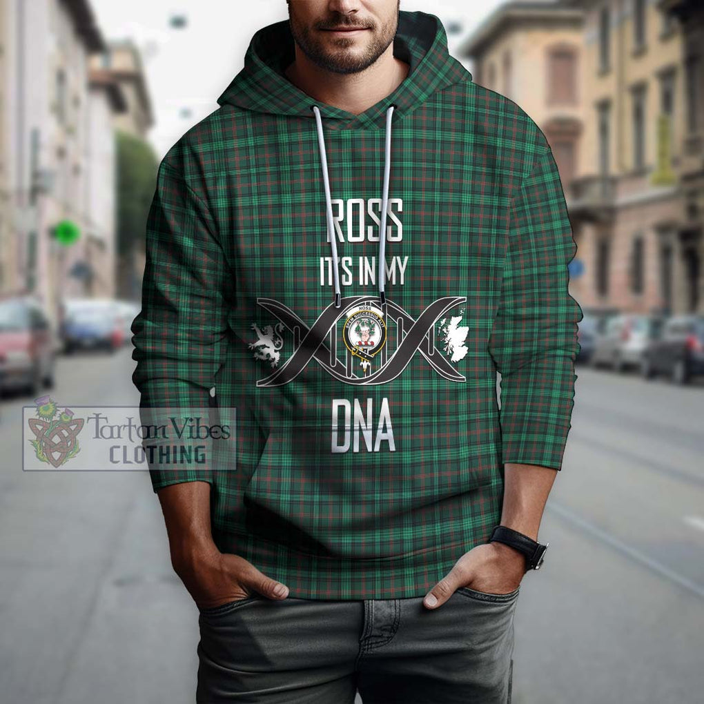 Ross Hunting Modern Tartan Hoodie with Family Crest DNA In Me Style Pullover Hoodie - Tartanvibesclothing Shop