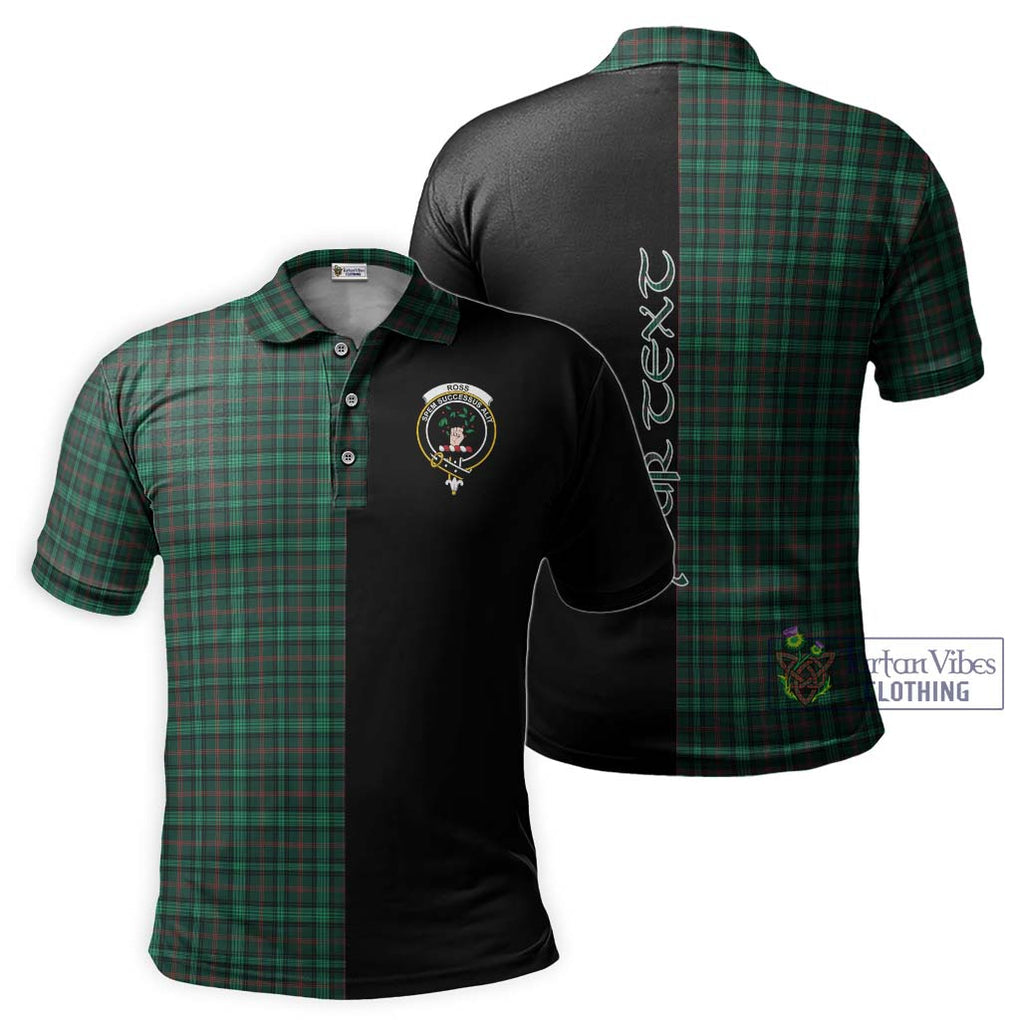 Ross Hunting Modern Tartan Polo Shirt with Family Crest and Half Of Me Style Kid - Tartanvibesclothing Shop