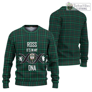 Ross Hunting Modern Tartan Ugly Sweater with Family Crest DNA In Me Style