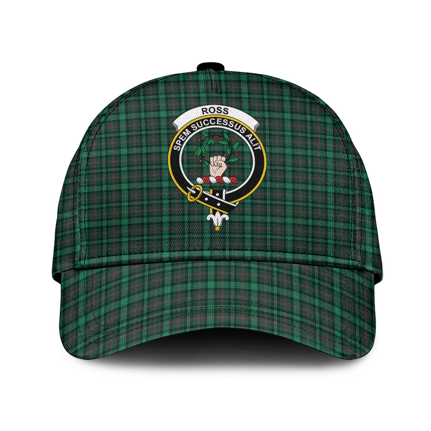 ross-hunting-modern-tartan-classic-cap-with-family-crest