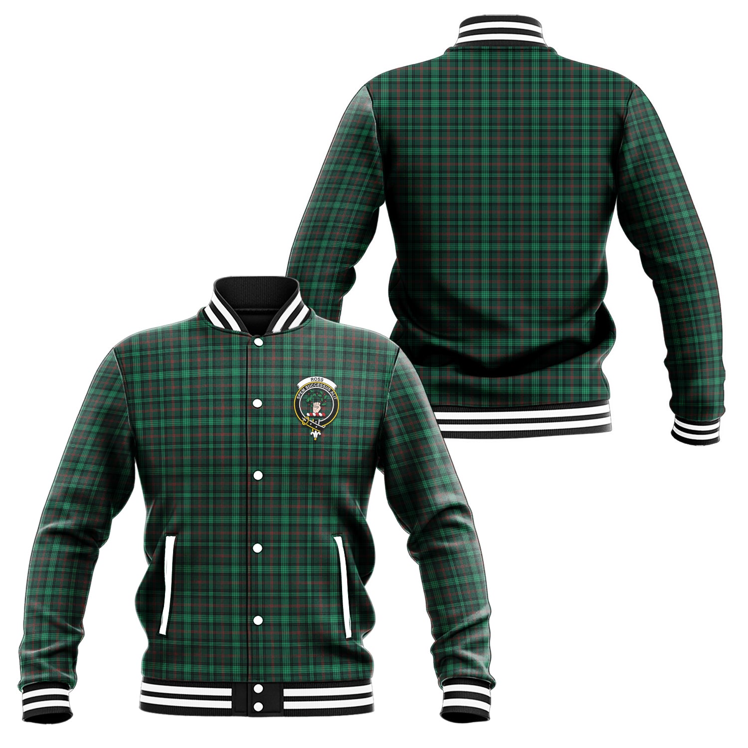 ross-hunting-modern-tartan-baseball-jacket-with-family-crest