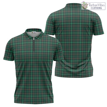 Ross Hunting Modern Tartan Zipper Polo Shirt