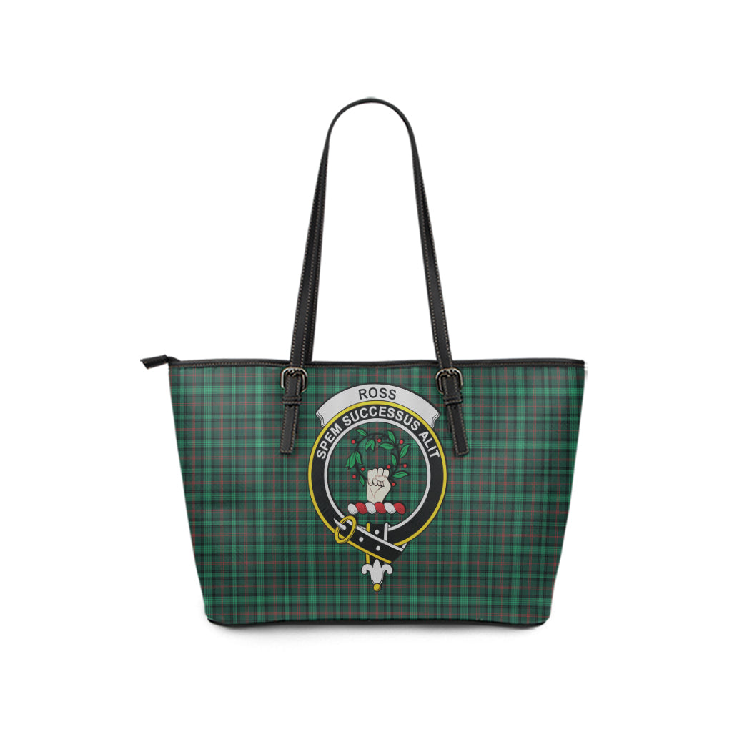 ross-hunting-modern-tartan-leather-tote-bag-with-family-crest