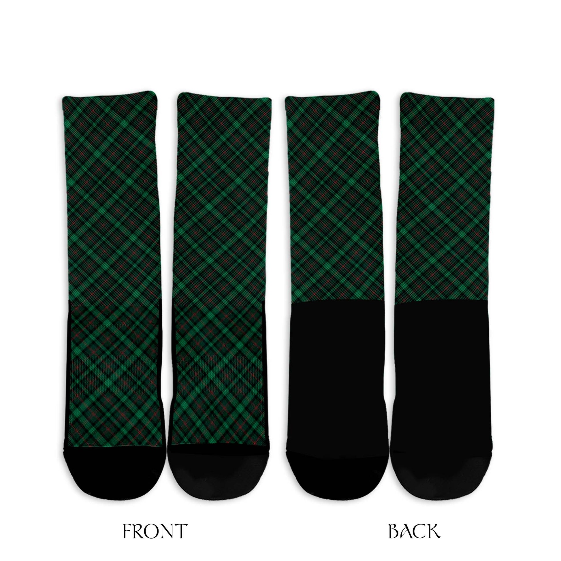 Ross Hunting Modern Tartan Crew Socks Cross Tartan Style - Tartanvibesclothing