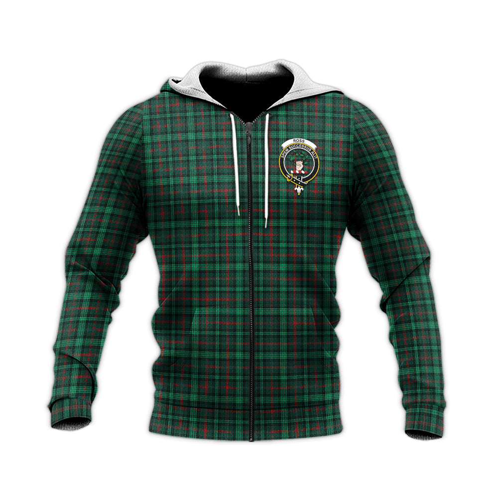 ross-hunting-modern-tartan-knitted-hoodie-with-family-crest