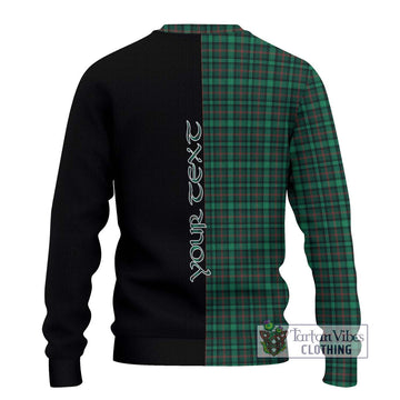 Ross Hunting Modern Tartan Ugly Sweater with Family Crest and Half Of Me Style