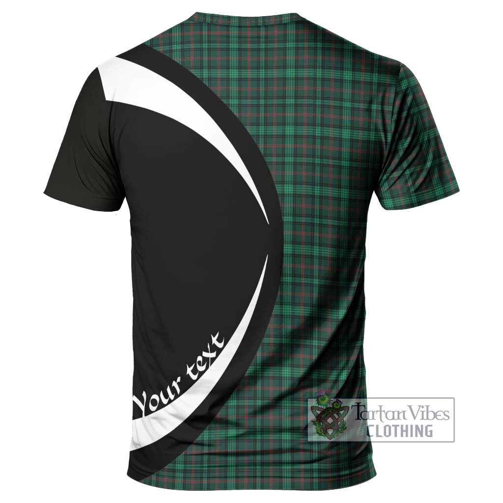 Tartan Vibes Clothing Ross Hunting Modern Tartan T-Shirt with Family Crest Circle Style