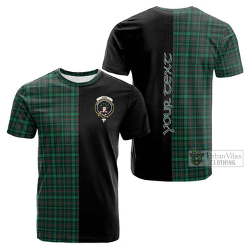 Ross Hunting Modern Tartan Cotton T-shirt with Family Crest and Half Of Me Style