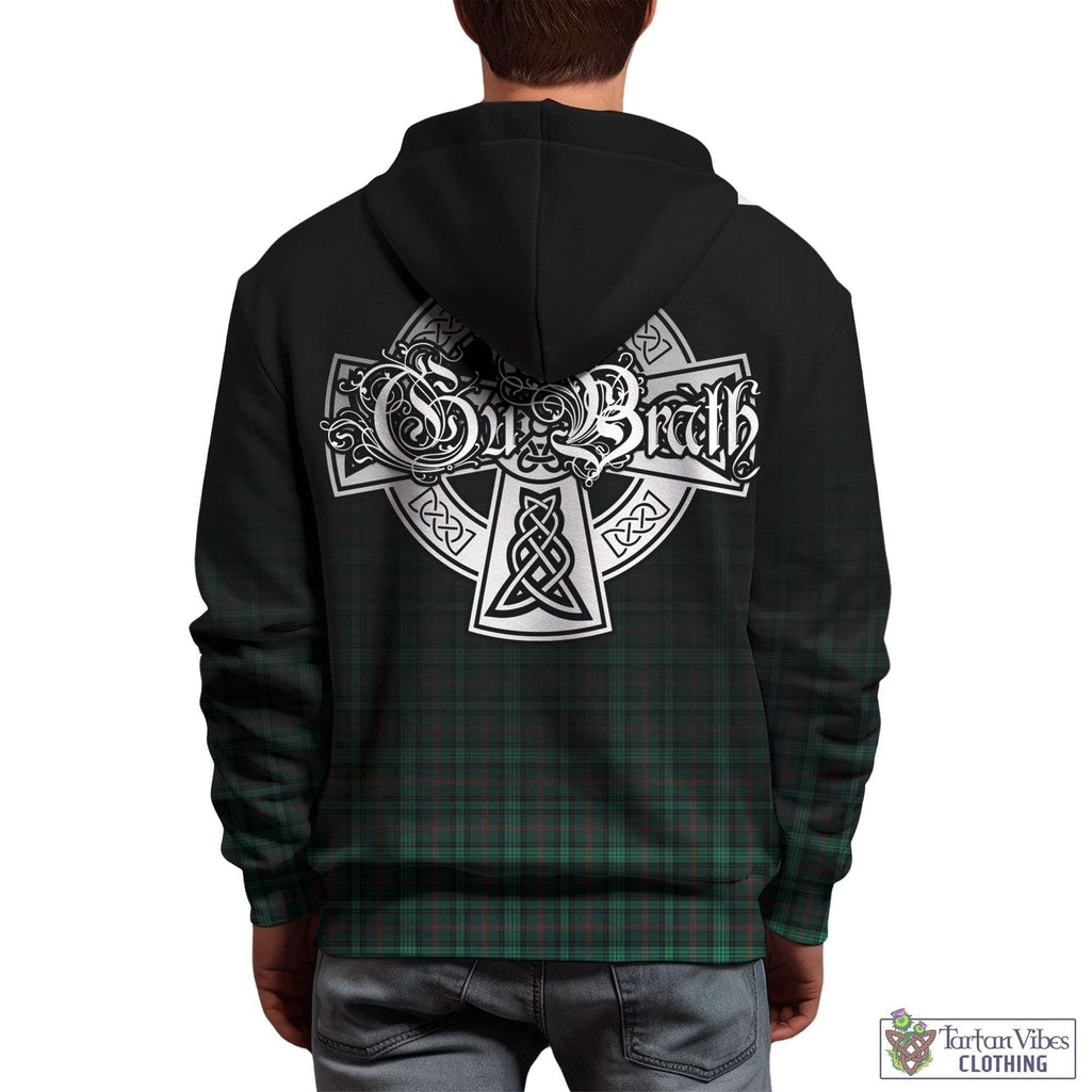 Tartan Vibes Clothing Ross Hunting Modern Tartan Hoodie Featuring Alba Gu Brath Family Crest Celtic Inspired