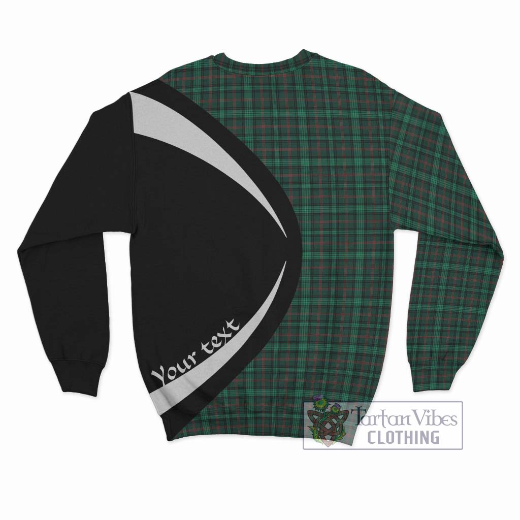 Ross Hunting Modern Tartan Sweatshirt with Family Crest Circle Style - Tartan Vibes Clothing