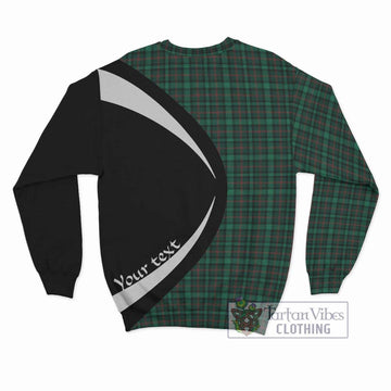 Ross Hunting Modern Tartan Sweatshirt with Family Crest Circle Style