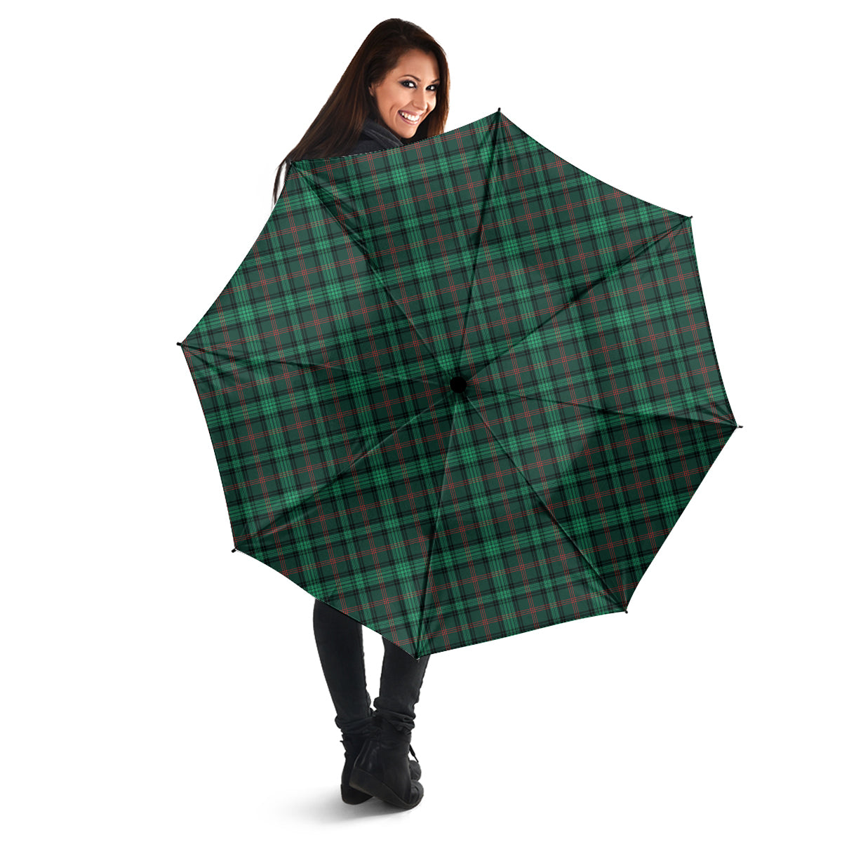 Ross Hunting Modern Tartan Umbrella - Tartanvibesclothing