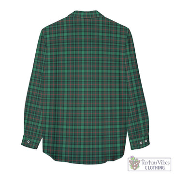 Ross Hunting Modern Tartan Women's Casual Shirt with Family Crest