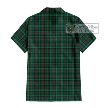 Ross Hunting Modern Tartan Short Sleeve Button Shirt with Family Crest DNA In Me Style