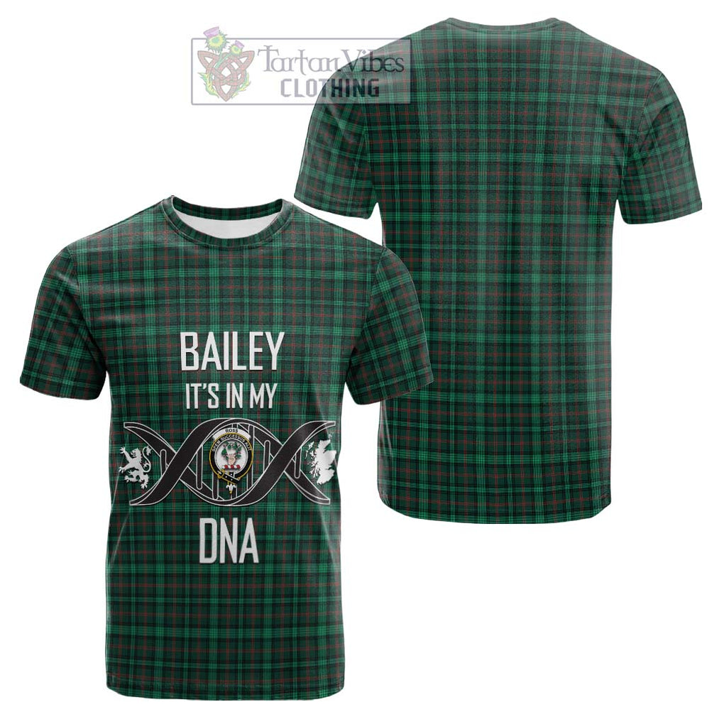 Tartan Vibes Clothing Ross Hunting Modern Tartan Cotton T-shirt with Family Crest DNA In Me Style