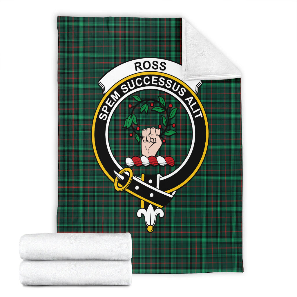 ross-hunting-modern-tartab-blanket-with-family-crest