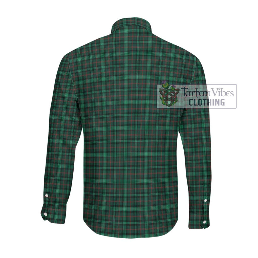 Ross Hunting Modern Tartan Long Sleeve Button Shirt with Family Crest DNA In Me Style - Tartanvibesclothing Shop