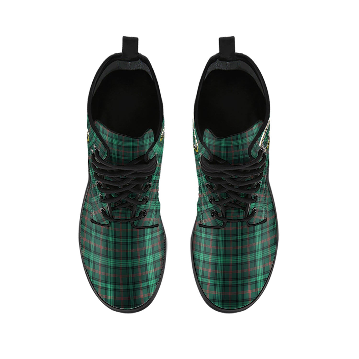 ross-hunting-modern-tartan-leather-boots-with-family-crest