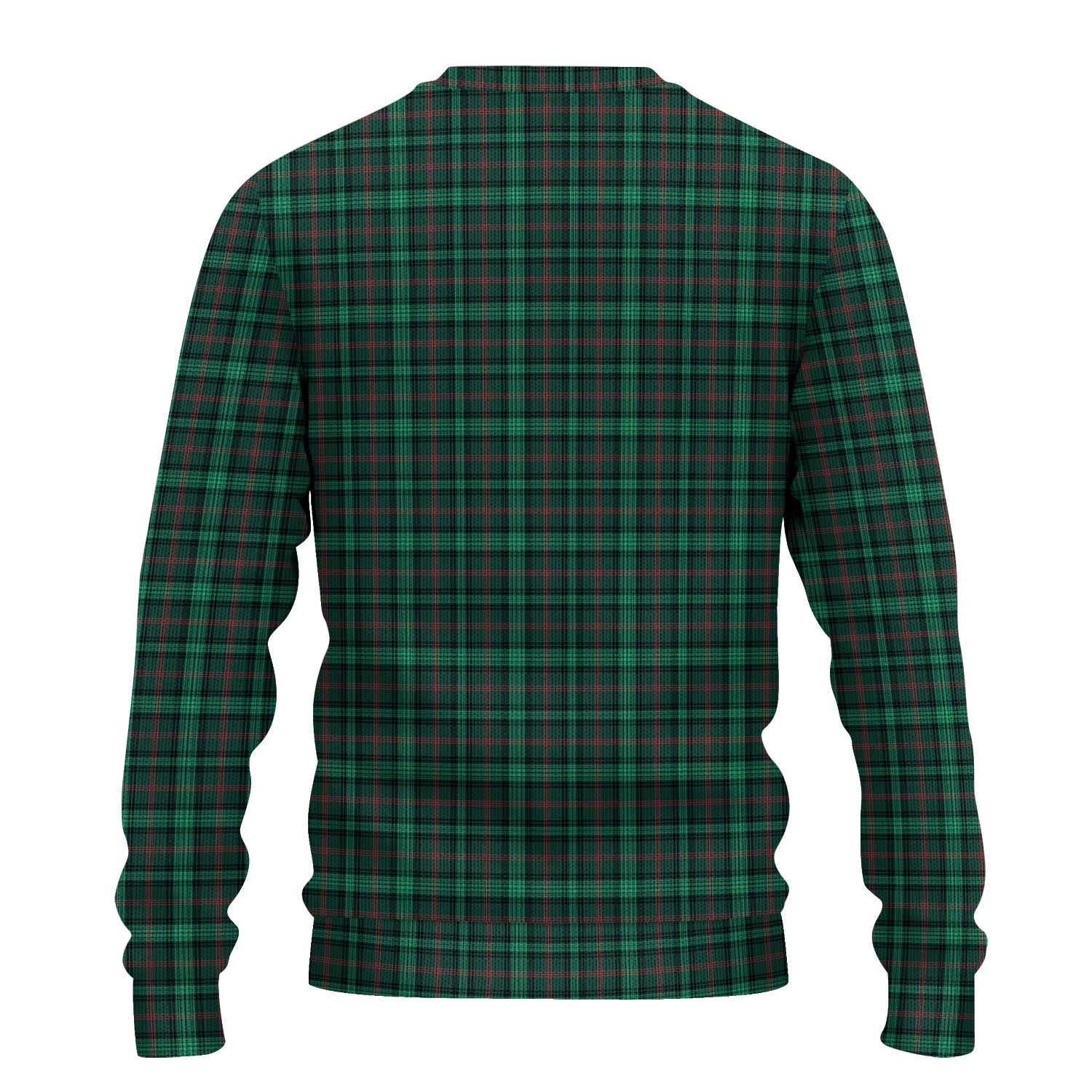 Ross Hunting Modern Tartan Knitted Sweater with Family Crest - Tartanvibesclothing