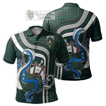 Ross Hunting Modern Tartan Polo Shirt with Epic Bagpipe Style