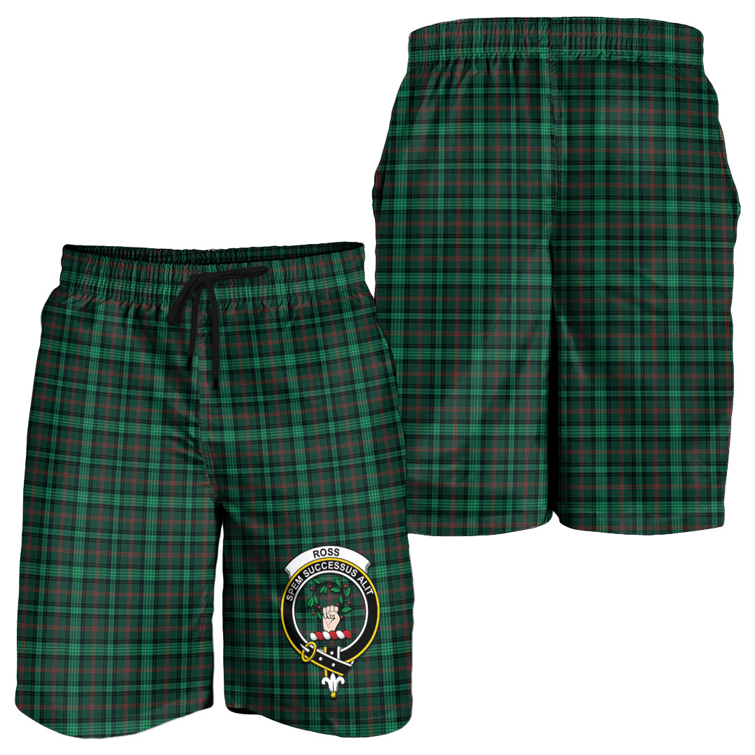 ross-hunting-modern-tartan-mens-shorts-with-family-crest