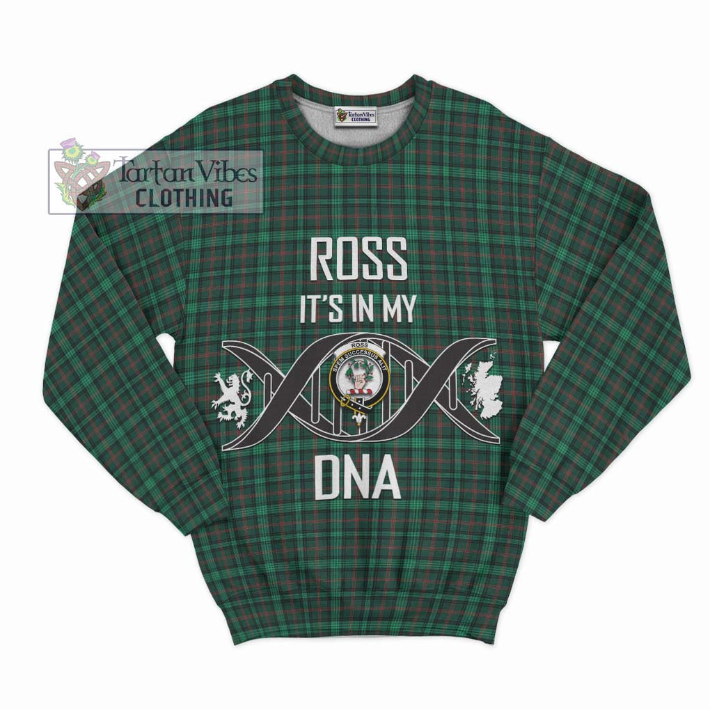 Ross Hunting Modern Tartan Sweatshirt with Family Crest DNA In Me Style - Tartanvibesclothing Shop